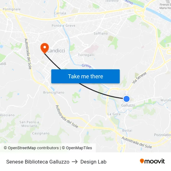 Senese Galluzzo Library to Design Lab map