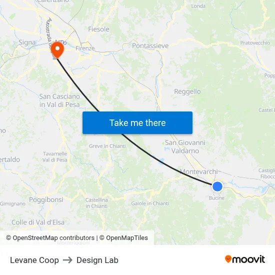 Levane Coop to Design Lab map