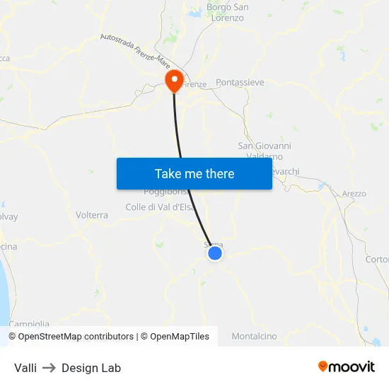 Valleys to Design Lab map