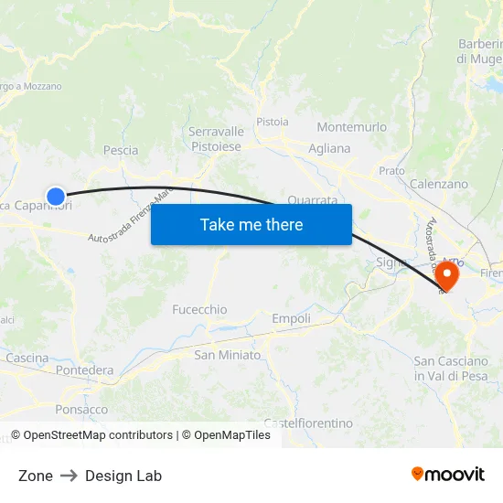 Zone to Design Lab map