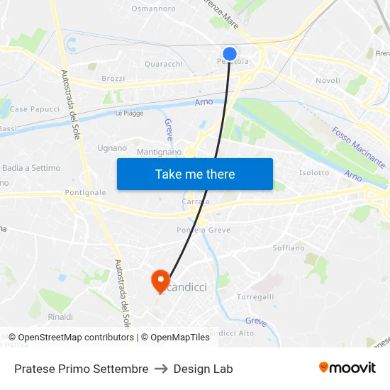 Pratese First September to Design Lab map
