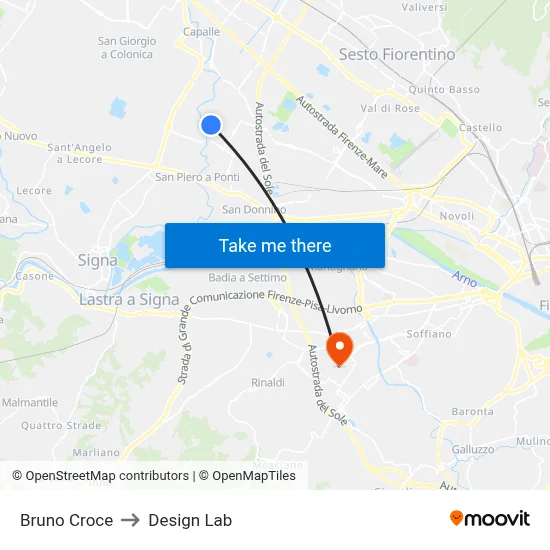 Bruno Croce to Design Lab map