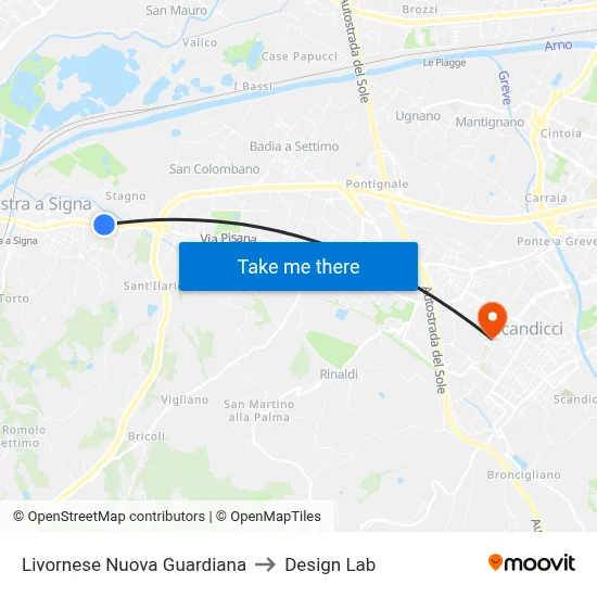New Livornese Guardiana to Design Lab map