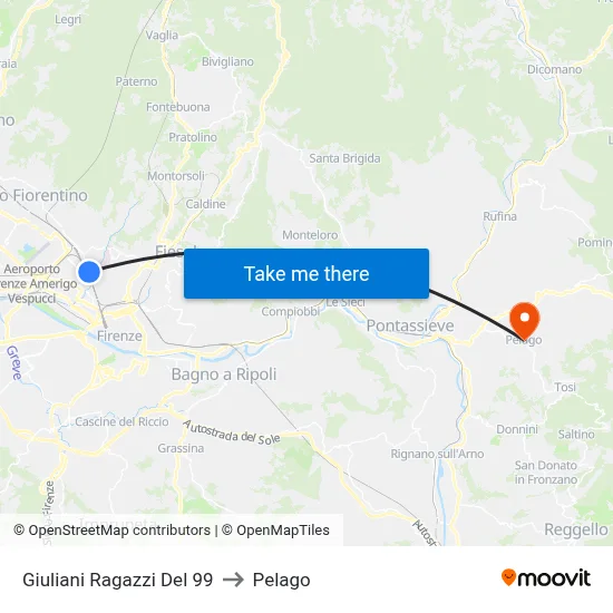 Giuliani Boys of 99 to Pelago map