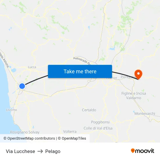 Lucchese Street to Pelago map