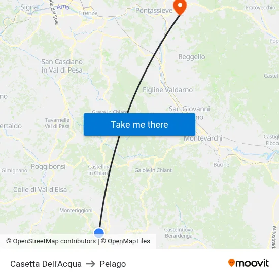 Water House to Pelago map