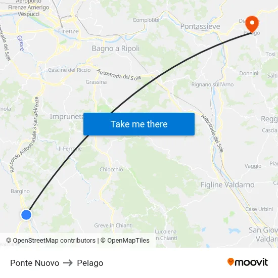 New Bridge to Pelago map