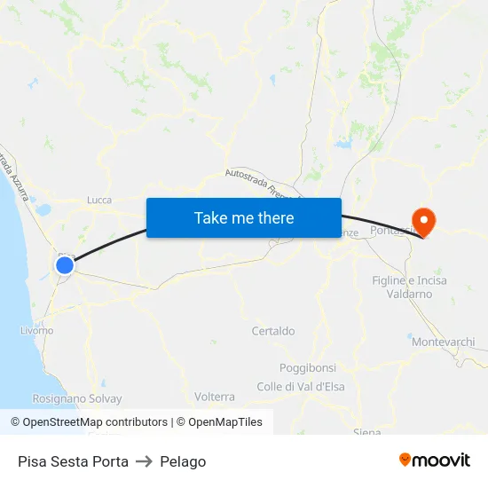 Pisa Sixth Gate to Pelago map
