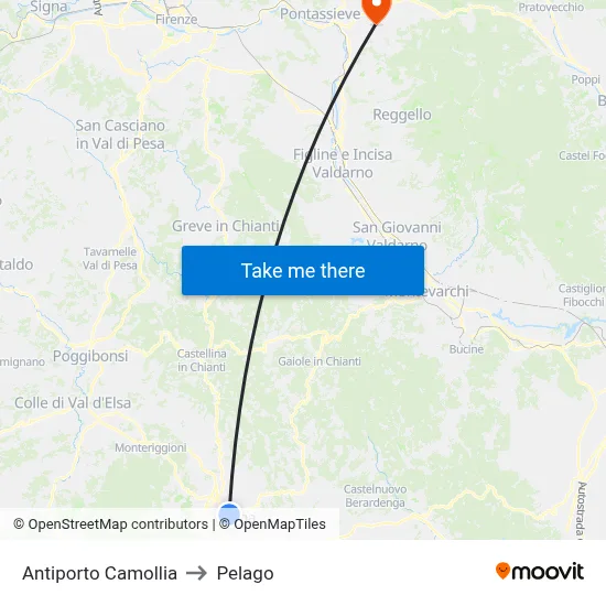 Camollia Gate to Pelago map