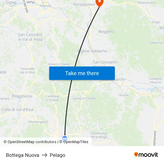 New Shop to Pelago map