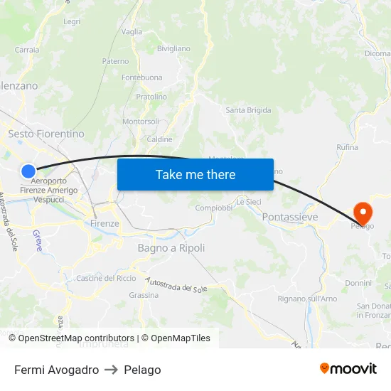 Fermi Avogadro to Pelago map