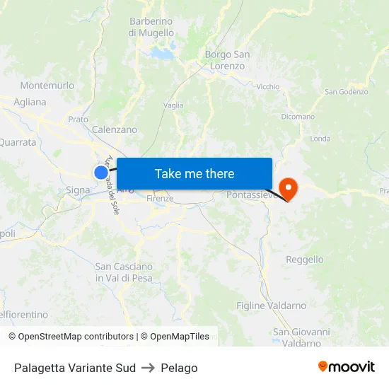 South Palagetta Variant to Pelago map
