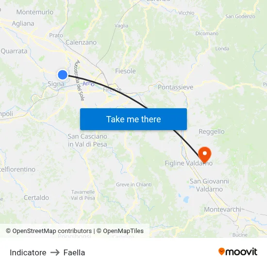 Indicatore to Faella map