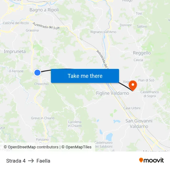 Road 4 to Faella map