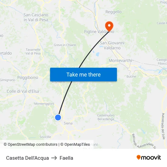 Water House to Faella map