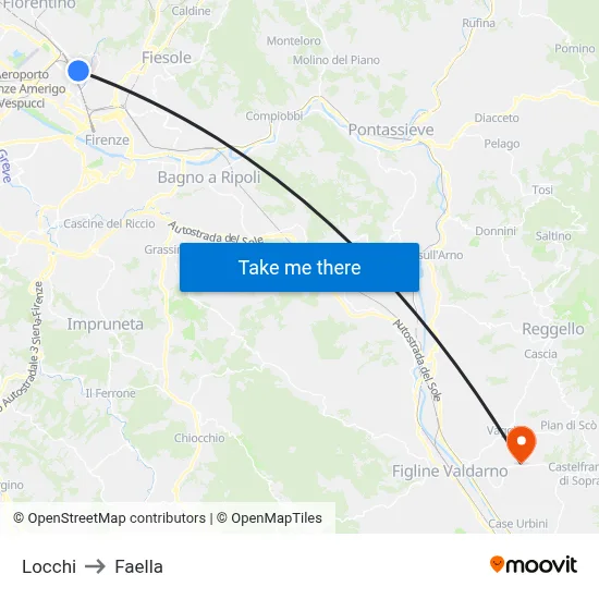 Locchi to Faella map