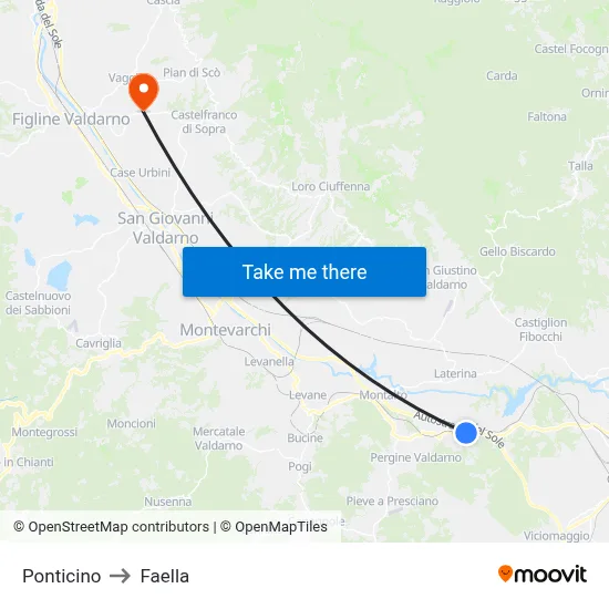 Little Bridge to Faella map