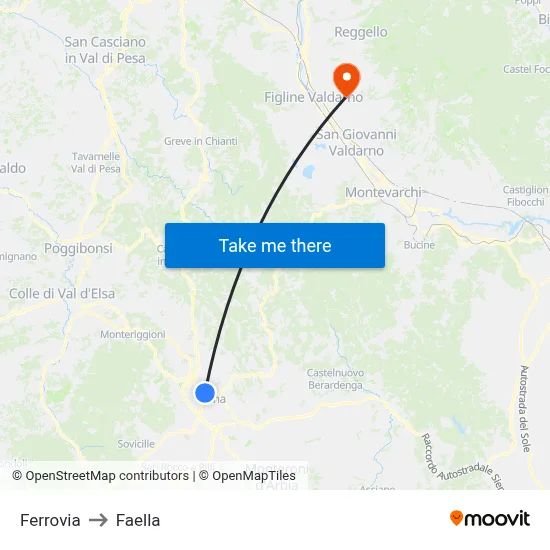 Railway to Faella map