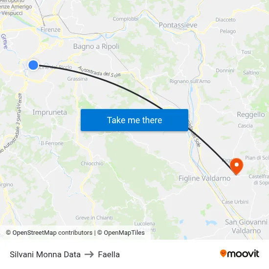 Silvani Monna Data to Faella map