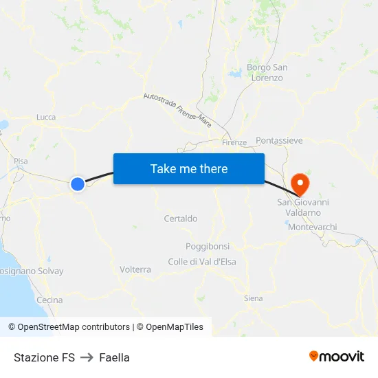 Railway Station to Faella map