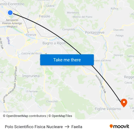 Scientific Center Nuclear Physics to Faella map