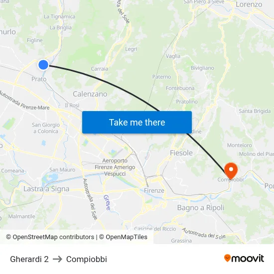 Gherardi 2 to Compiobbi map