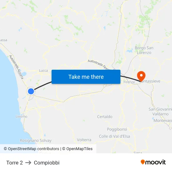 Tower 2 to Compiobbi map