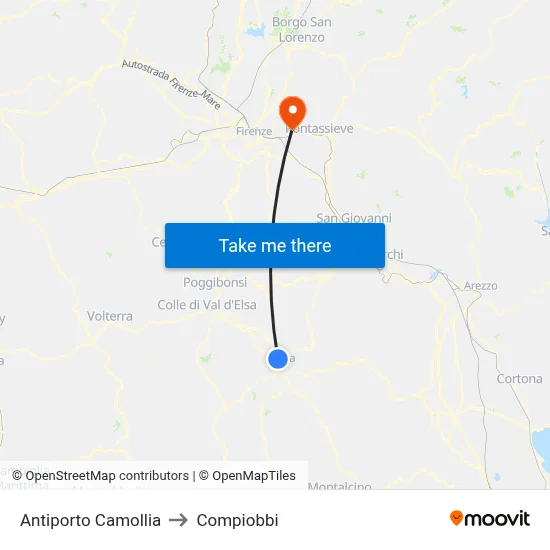 Camollia Gate to Compiobbi map