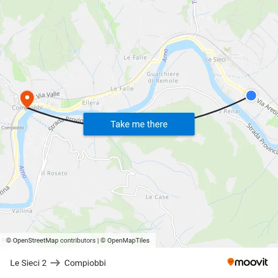 Le Sieci 2 to Compiobbi map