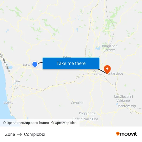 Zone to Compiobbi map