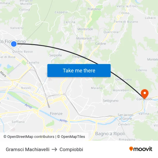 Gramsci Machiavelli to Compiobbi map