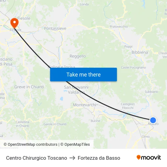 Centro Chirurgico Toscano to Fortezza da Basso map