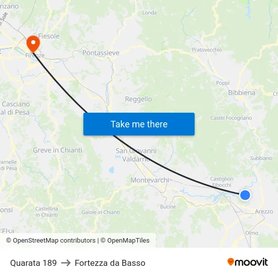 Quarata 189 to Fortezza da Basso map