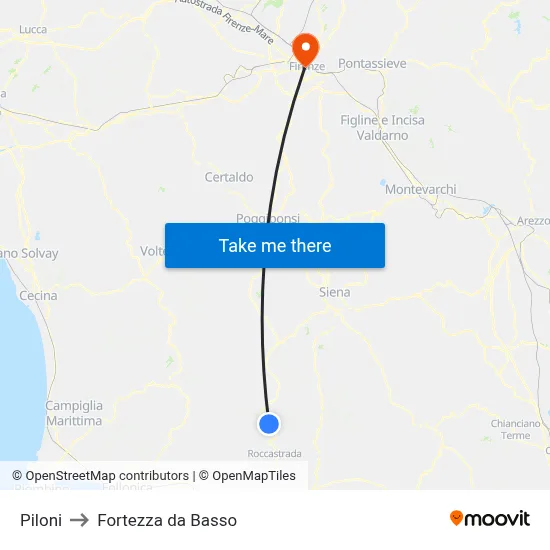 Piloni to Fortress da Basso map