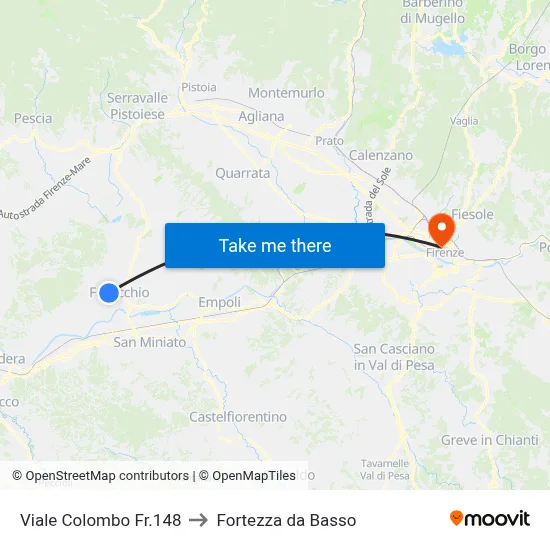 Colombo Avenue 148 to Fortress da Basso map