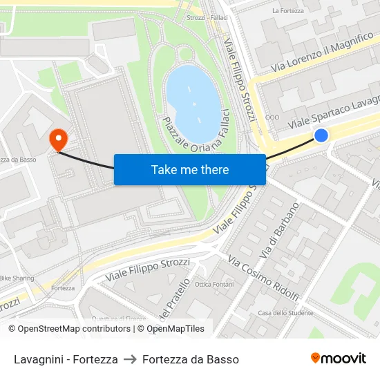Lavagnini - Fortezza to Fortezza da Basso map