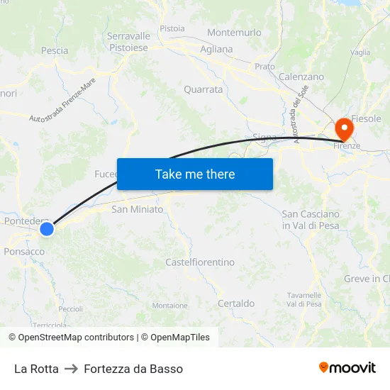 La Rotta to Fortezza da Basso map