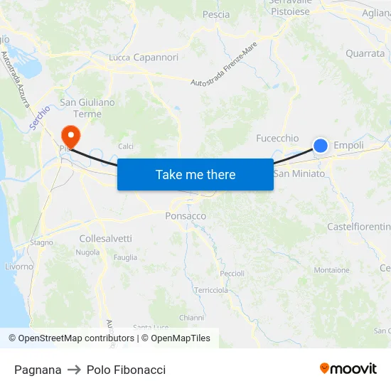 Pagnana to Polo Fibonacci map