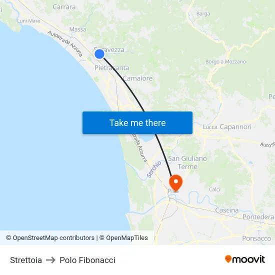 Strettoia to Polo Fibonacci map