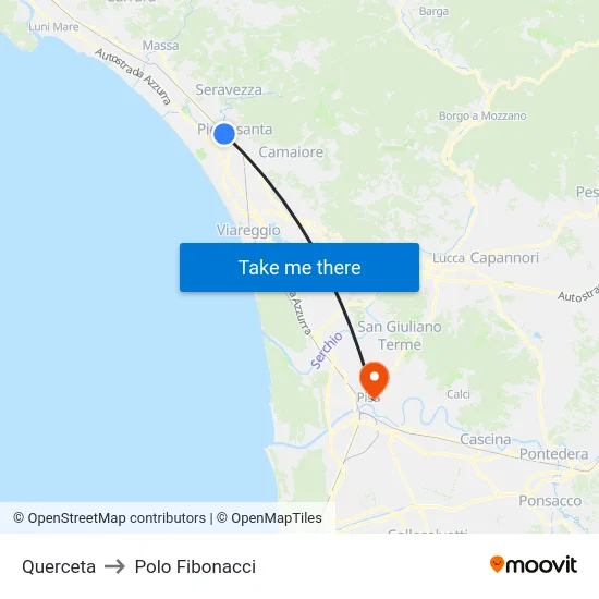 Querceta to Polo Fibonacci map