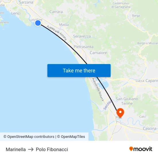 Marinella to Polo Fibonacci map