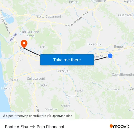 Ponte A Elsa to Polo Fibonacci map