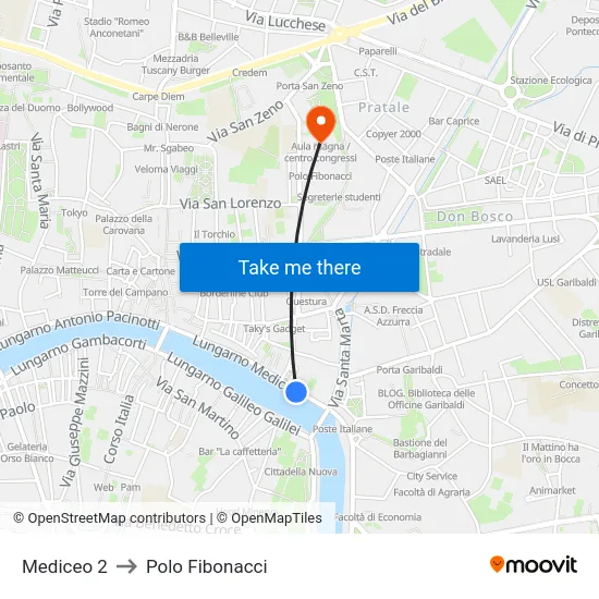 Mediceo 2 to Polo Fibonacci map