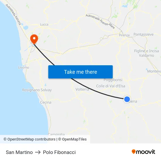 San Martino to Polo Fibonacci map