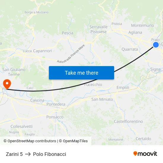 Zarini 5 to Fibonacci Pole map