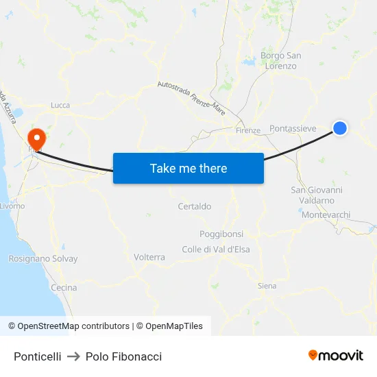 Ponticelli to Fibonacci Pole map