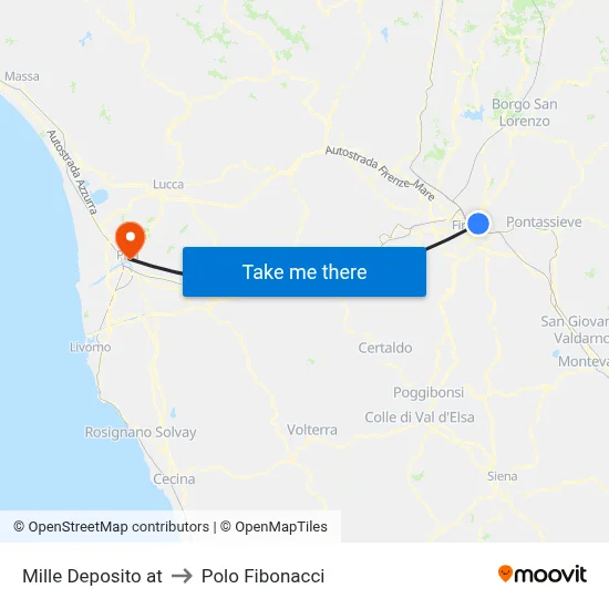 Mille Depot to Fibonacci Pole map