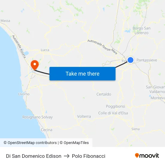 San Domenico Edison to Fibonacci Pole map