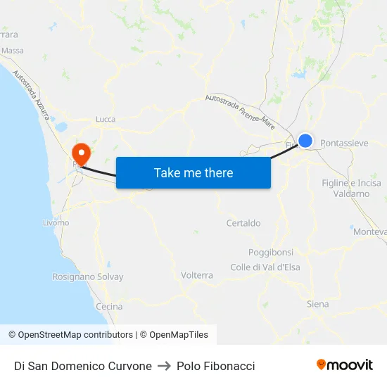 Di San Domenico Curvone to Polo Fibonacci map