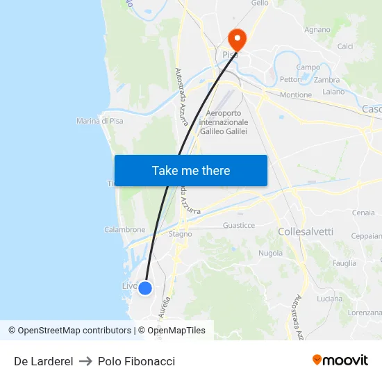 De Larderel to Fibonacci Pole map